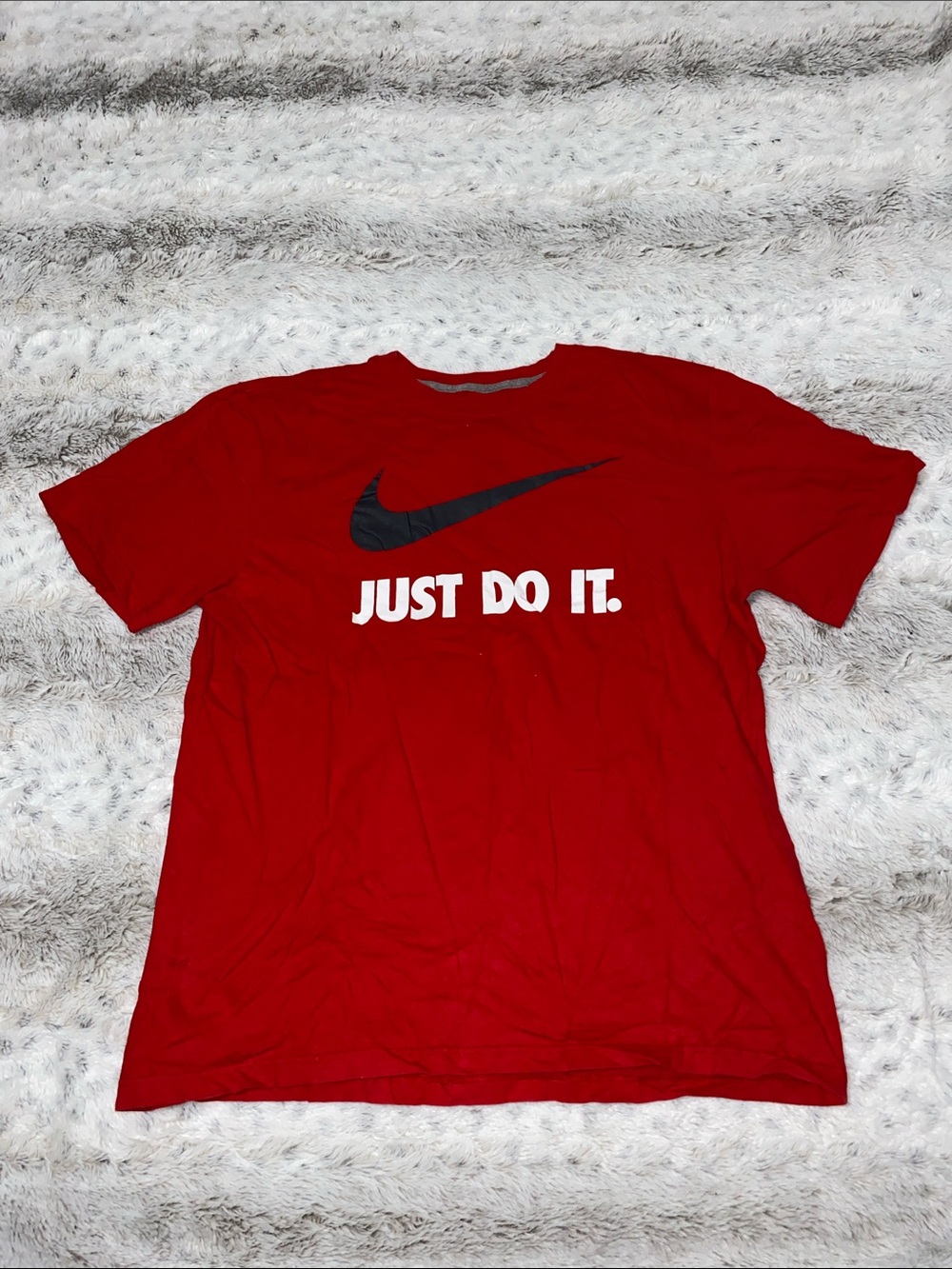 Nike Red Short-Sleeve 'Just Do It.' Graphic Tee